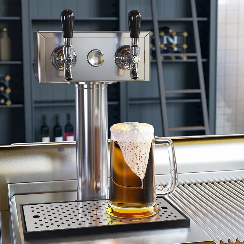 Homebrew Surface Mounted Beer Drip Tray,50cm Long Shape Kegerator Draft Tower Drip Tray for Beer Beverage No Drain Type Bar Tool - CleanOva