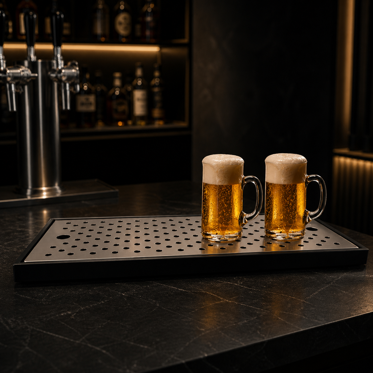 50cm Beer Drip Tray – Surface Mounted Bar Catch Tray