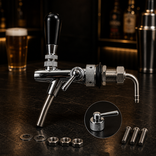 Premium Flow Control Beer Tap – Chrome Faucet System