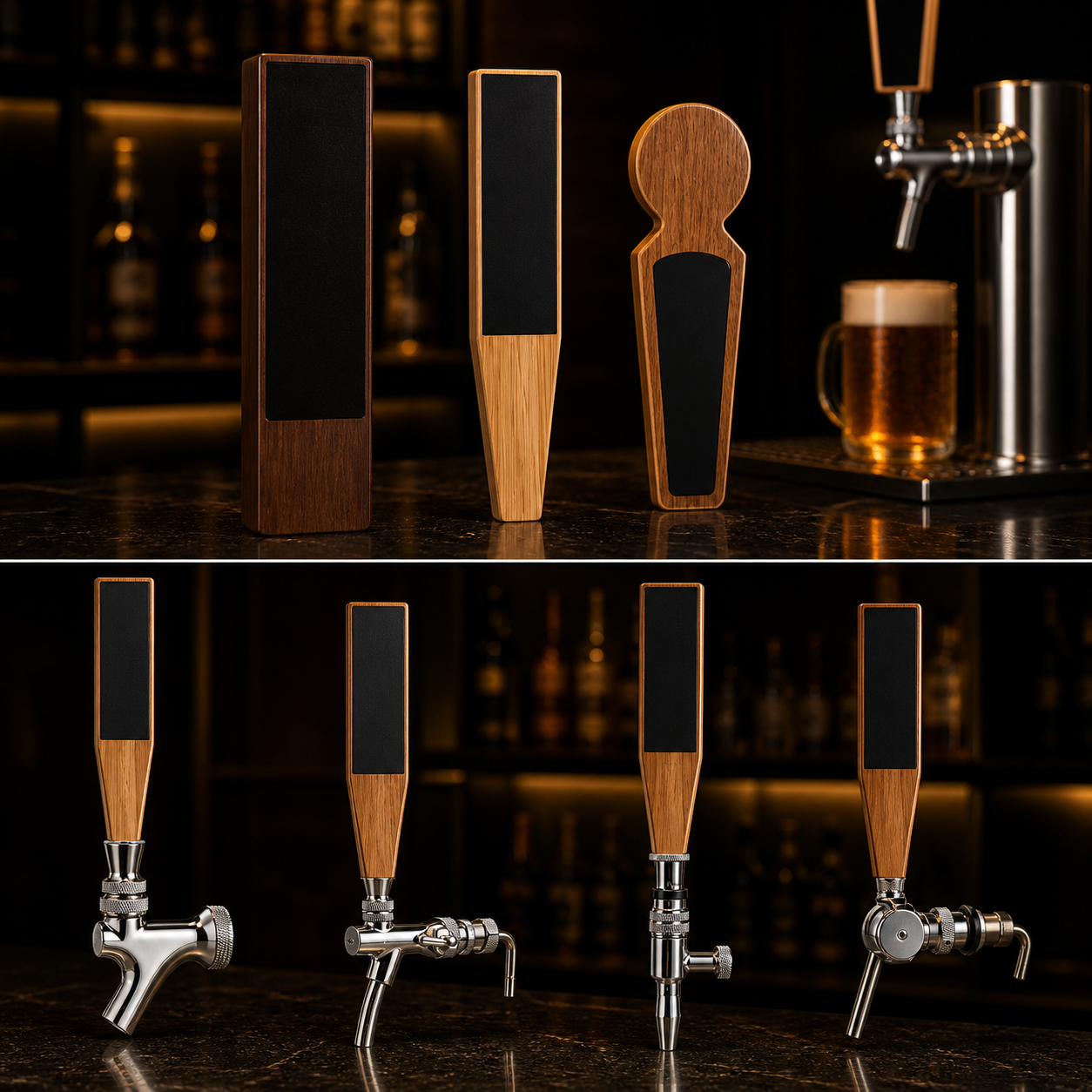Wooden Beer Tap Handle – Chalkboard Custom Label