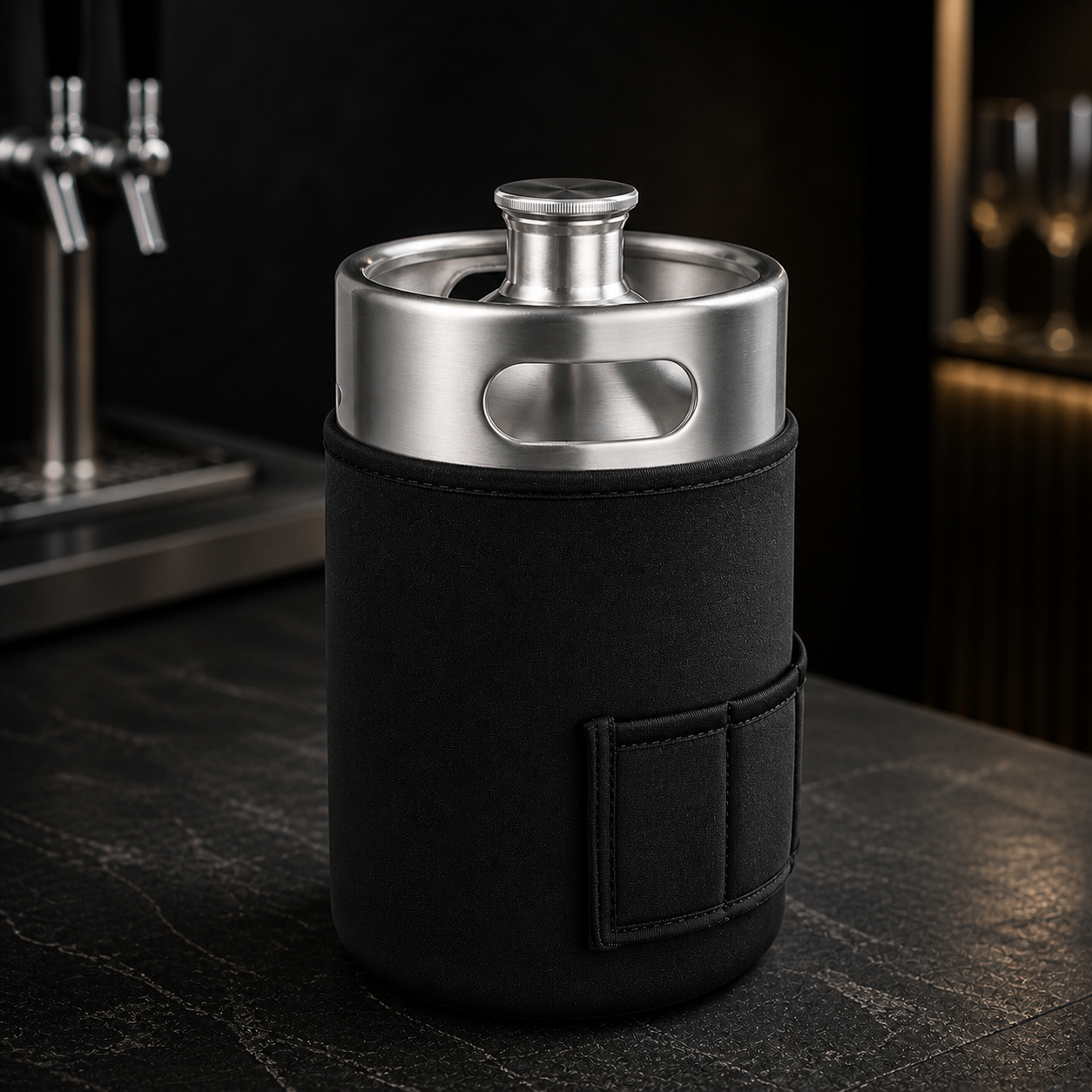 Premium Keg Cooler Jacket – Neoprene Insulated Cover with CO₂ Pocket