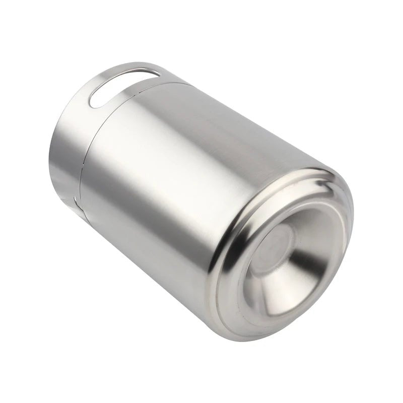 Mini Growler,304 Stainless Steel 5L Mini Keg Beer Growler Portable Beer Bottle for Picnic/BBQ Home Brewing Beer Making Tool - CleanOva