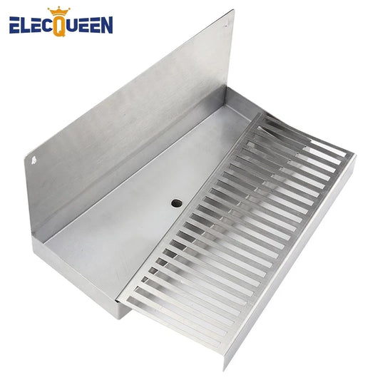Stainless Steel Beer Drip Tray – Wall Mounted with Drain