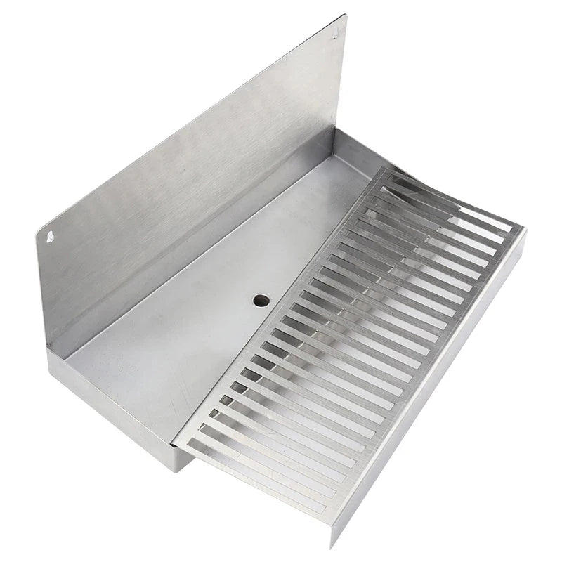 Stainless Steel Beer Drip Tray – Wall Mounted with Drain