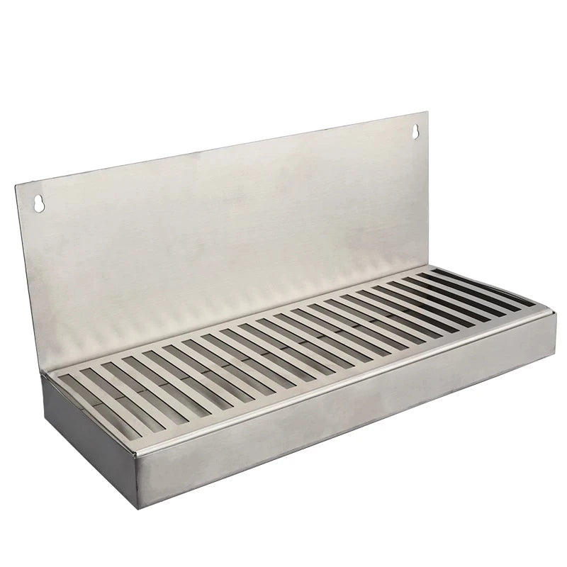 Stainless Steel Beer Drip Tray – Wall Mounted with Drain