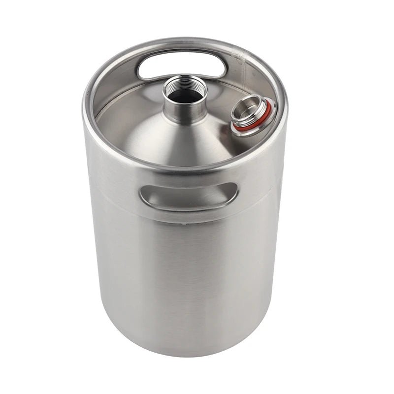 Mini Growler,304 Stainless Steel 5L Mini Keg Beer Growler Portable Beer Bottle for Picnic/BBQ Home Brewing Beer Making Tool - CleanOva