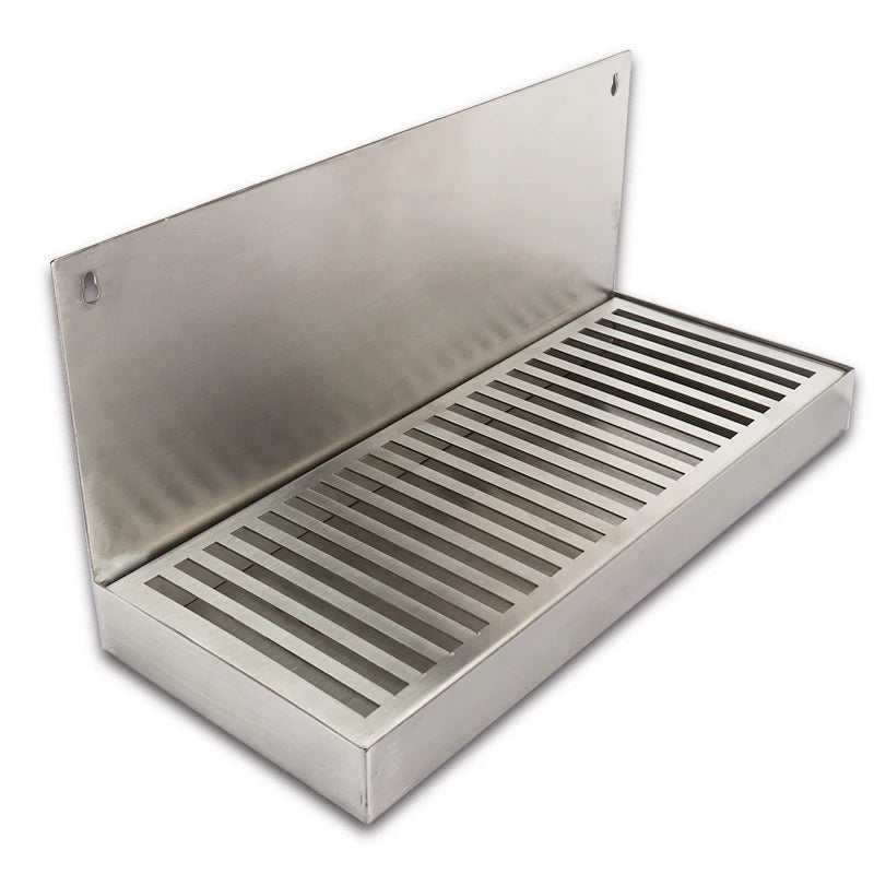 Stainless Steel Beer Drip Tray – Wall Mounted with Drain