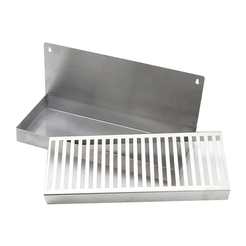 Stainless Steel Beer Drip Tray – Wall Mounted with Drain