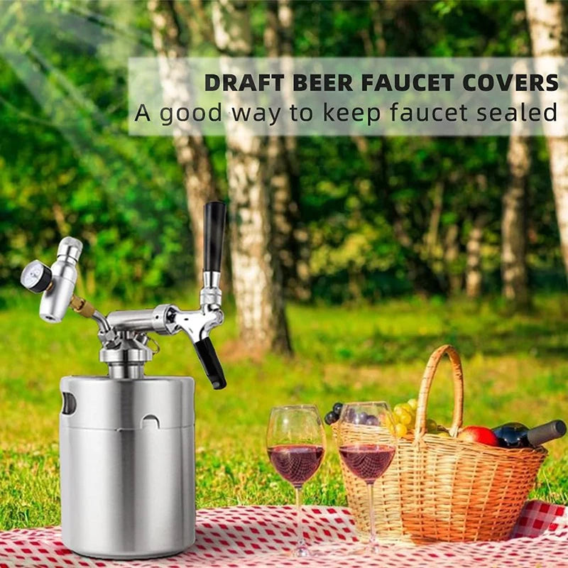 6-Pack Beer Tap Covers – Rubber Faucet Caps for Clean Draft Systems