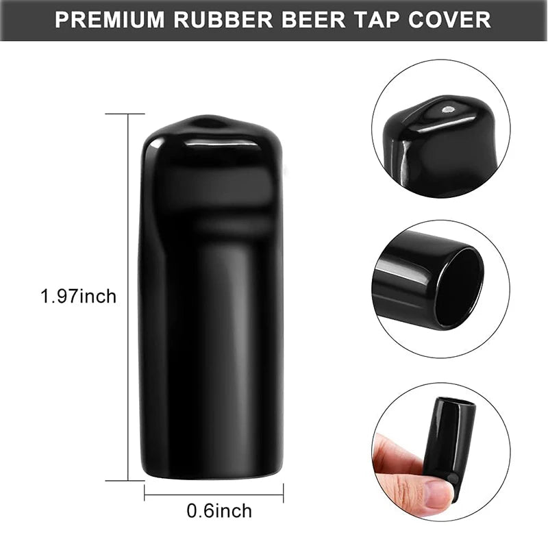 6-Pack Beer Tap Covers – Rubber Faucet Caps for Clean Draft Systems