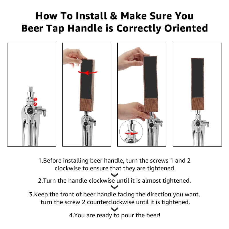 Wooden Beer Tap Handle – Chalkboard Custom Label