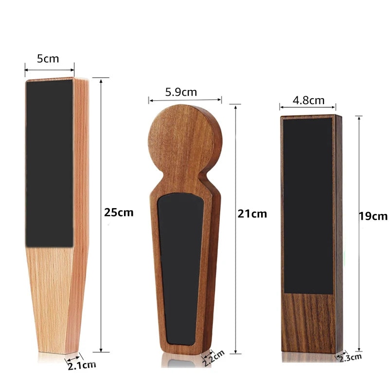 4-Pack Wooden Chalkboard Tap Handles – Custom Label Set