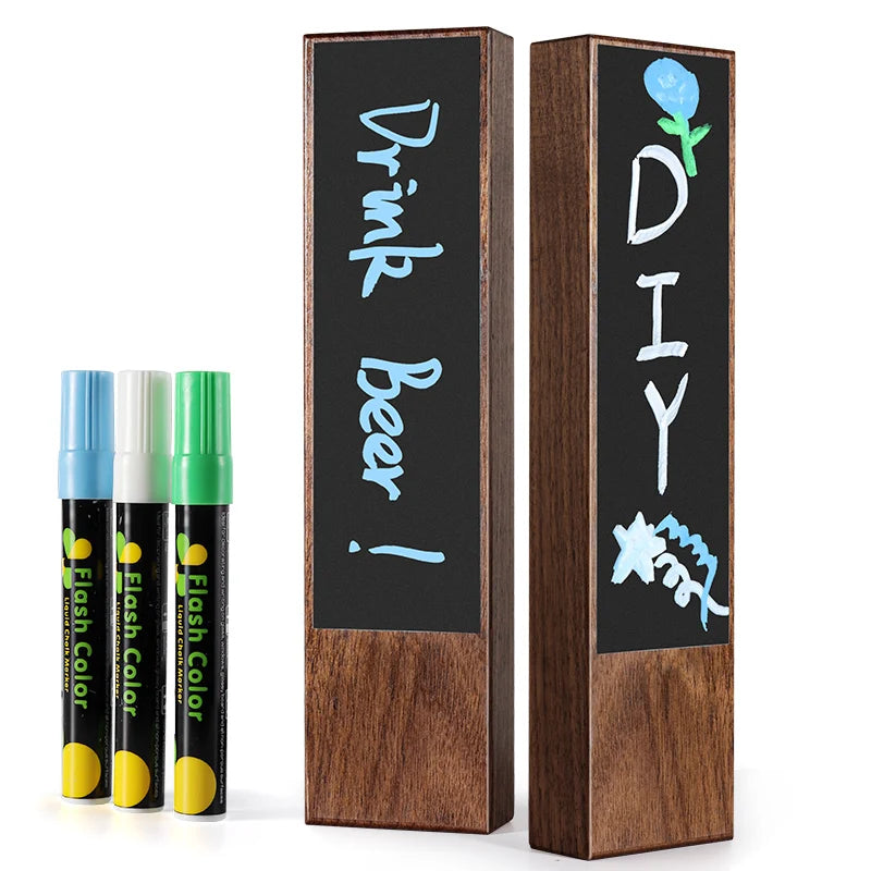 Premium Chalkboard Tap Handle – Wooden Customizable Design