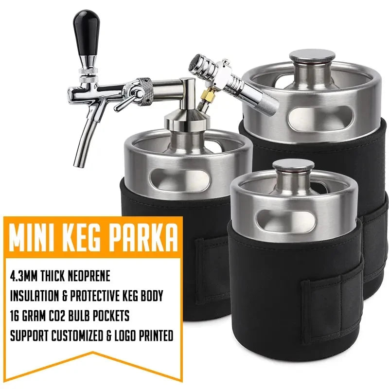 Premium Keg Cooler Jacket – Neoprene Insulated Cover with CO₂ Pocket