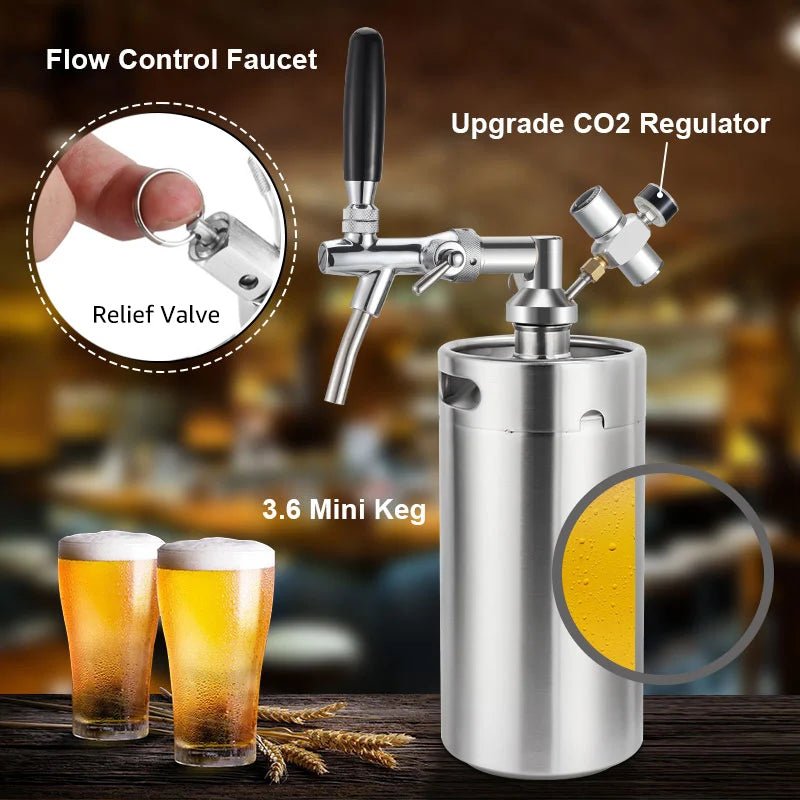 Premium Mini Keg Beer System – Home Draft Kit (3.6L / 5L) - CleanOva