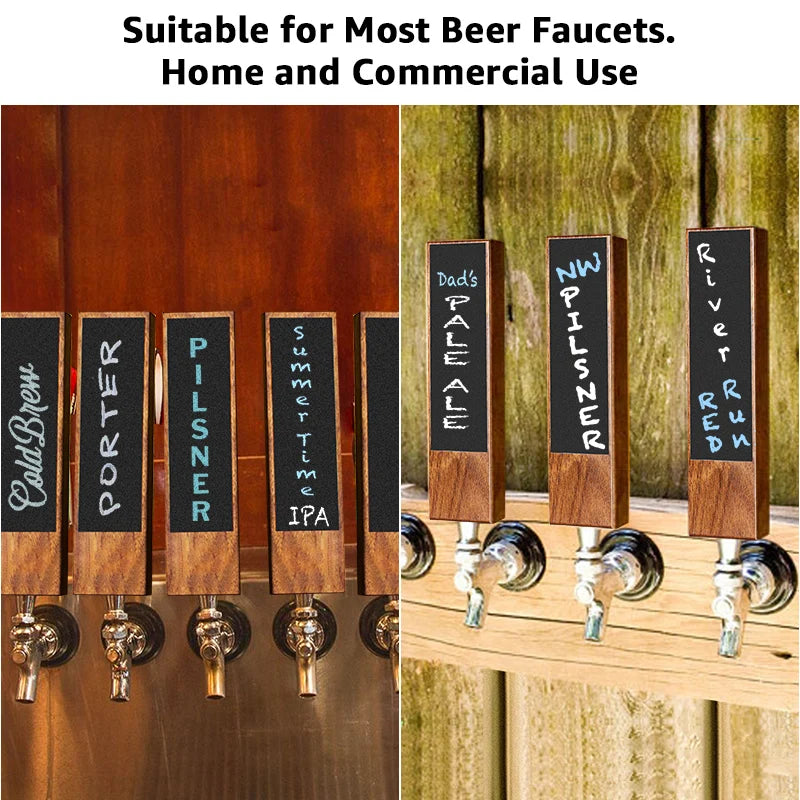 Premium Chalkboard Tap Handle – Wooden Customizable Design