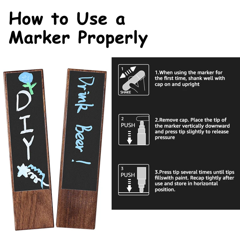 Premium Chalkboard Tap Handle – Wooden Customizable Design