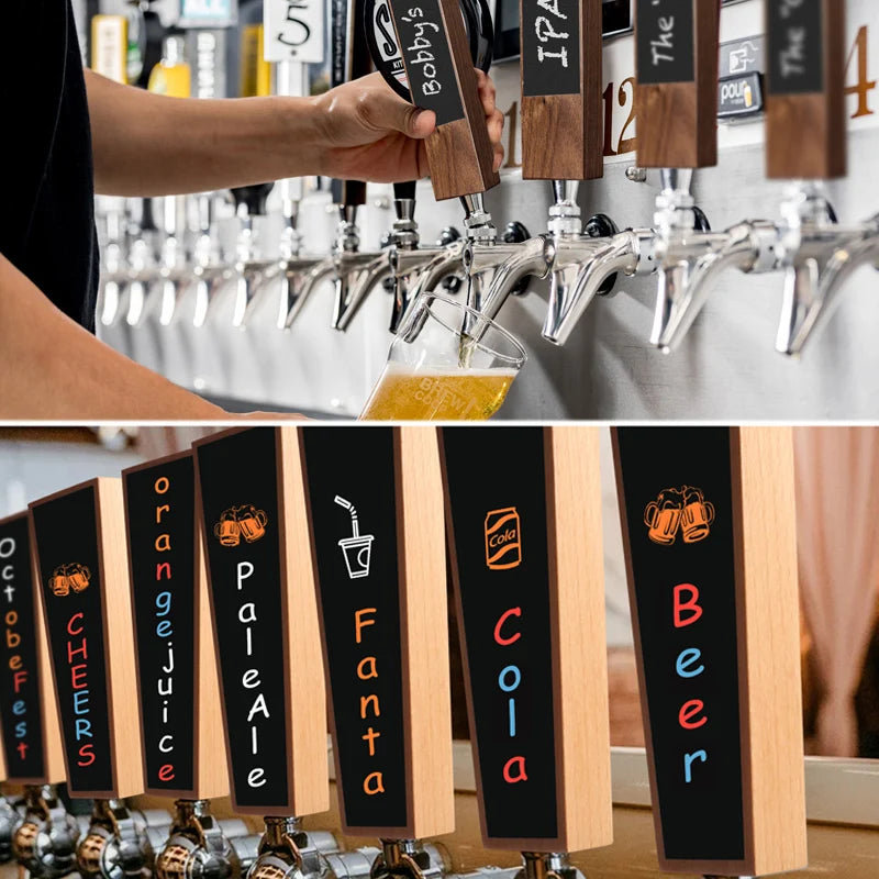 Wooden Beer Tap Handle – Chalkboard Custom Label
