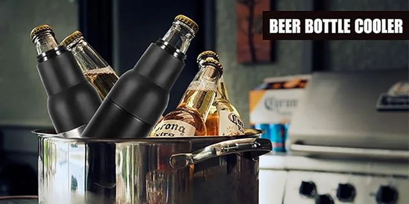 3-in-1 Beer Cooler – Insulated Stainless Steel Bottle & Can Holder