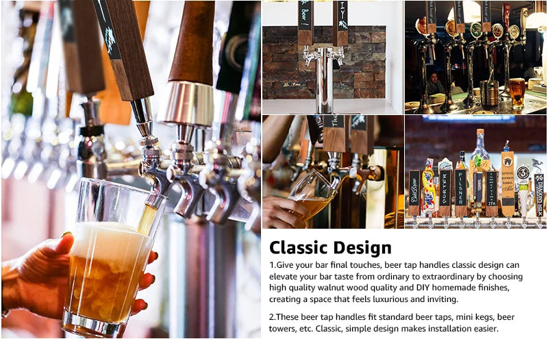 Wooden Beer Tap Handle – Chalkboard Custom Label
