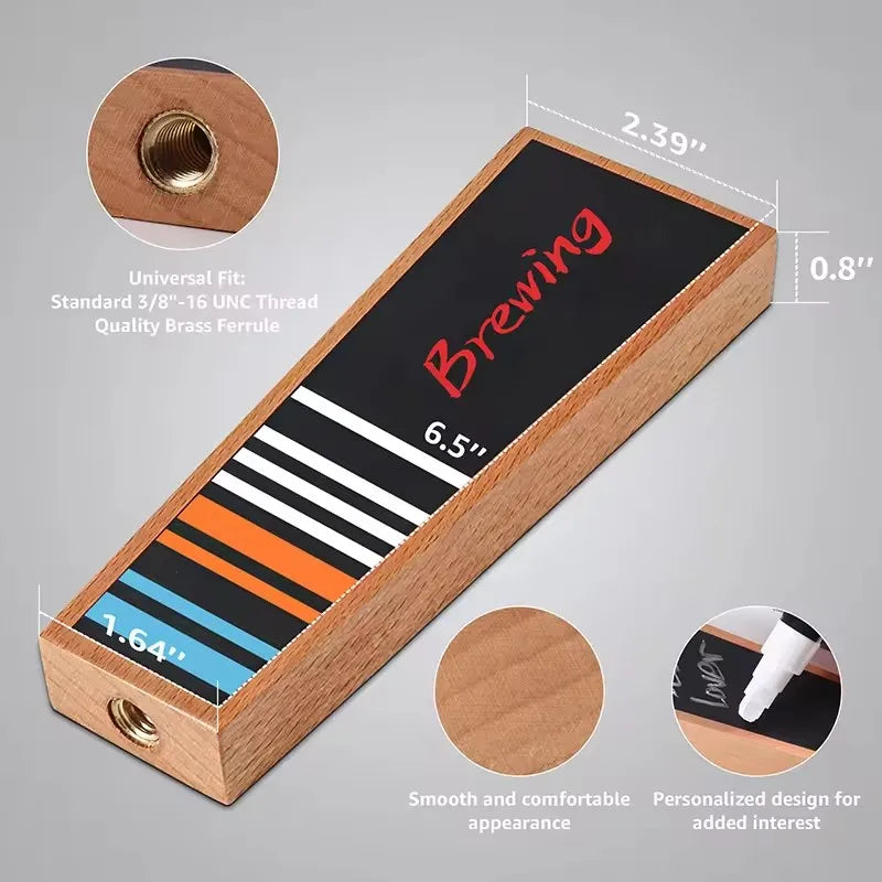 Wooden Beer Tap Handle – Chalkboard Custom Label