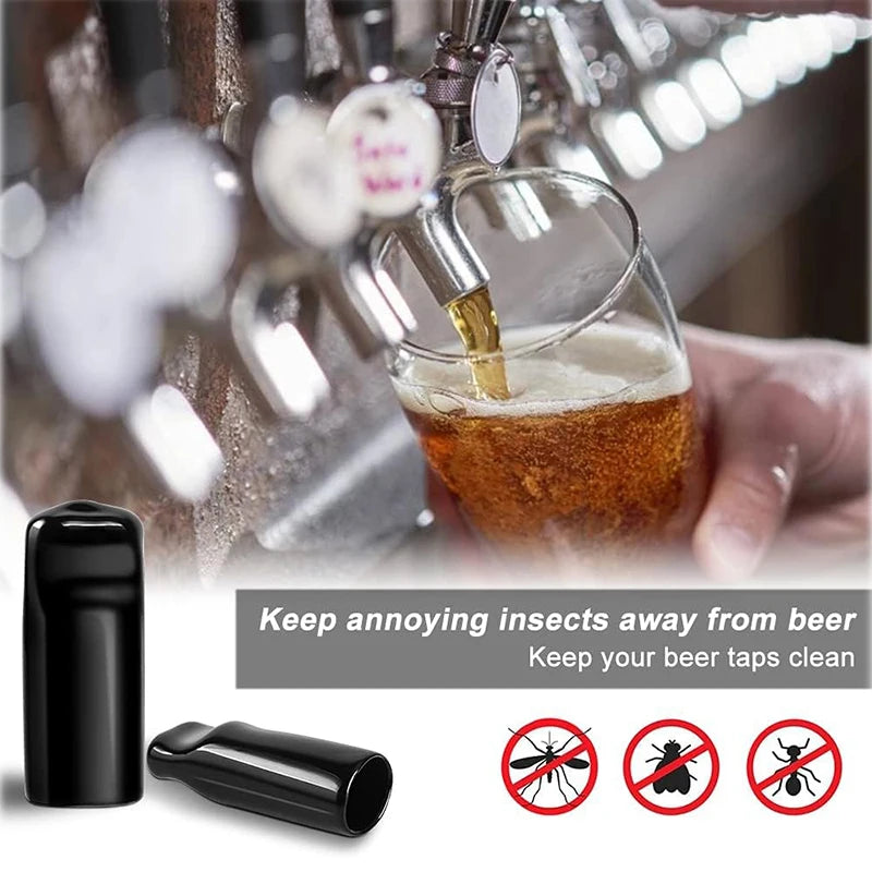 6-Pack Beer Tap Covers – Rubber Faucet Caps for Clean Draft Systems